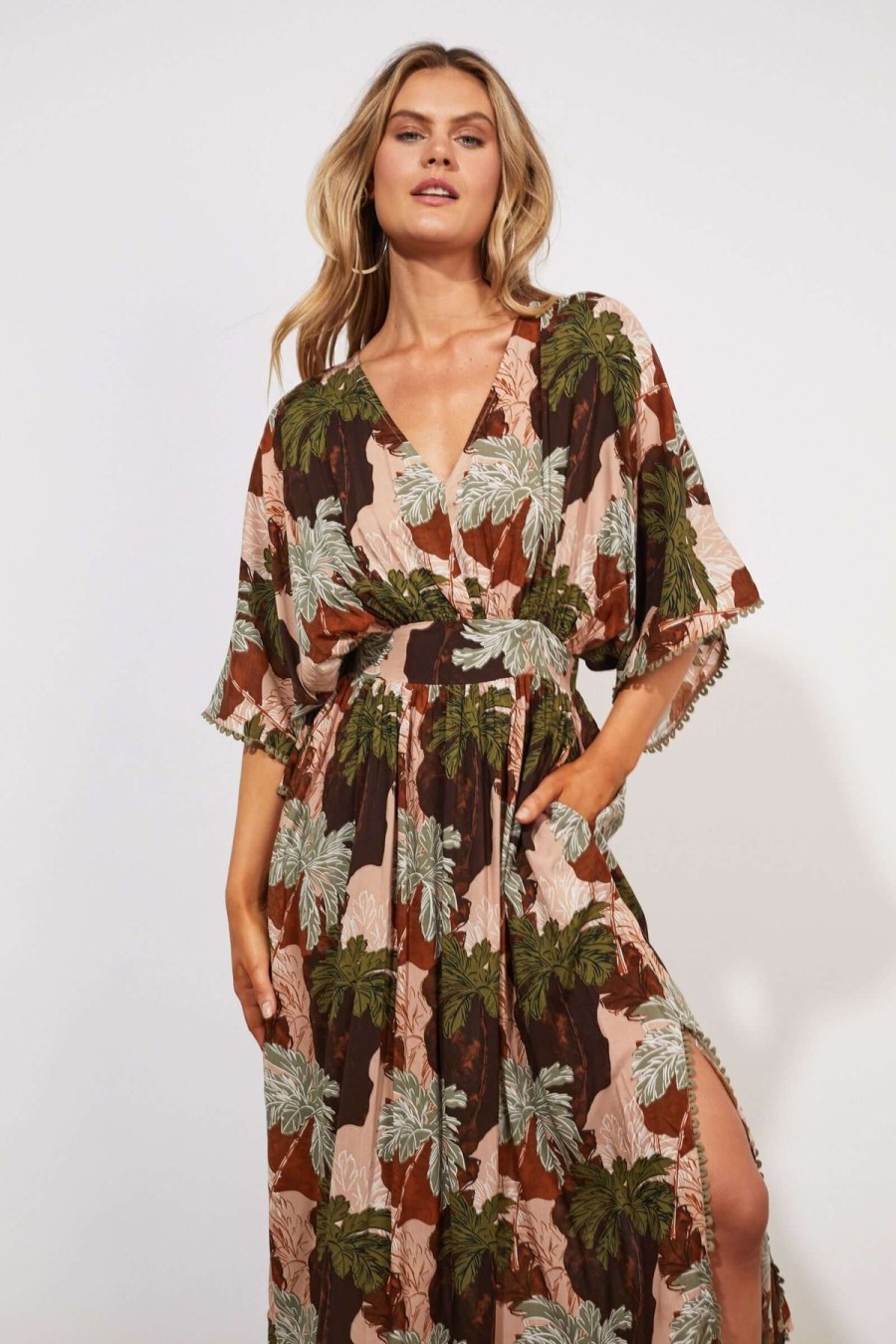 Women Haven | Haven Cayman Batwing Maxi In Palms