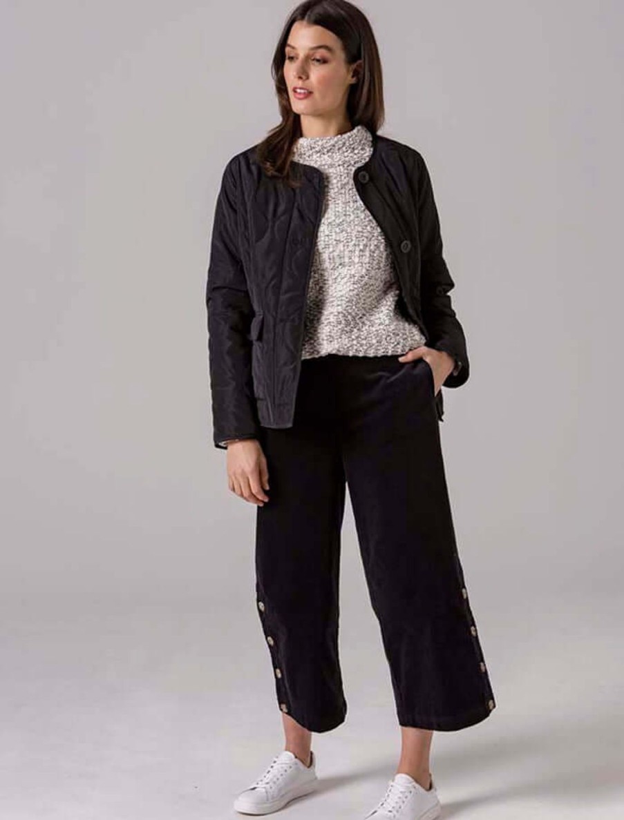 Women Yarra Trail | Yarra Trail Quilt Crop Jacket In Black