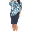 Women Jesse Harper | Jesse Harper Ocean Cape Dress In Midnight