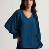 Women Joseph Ribkoff | Joseph Ribkoff Puffy Sleeve Top In Nightfall 233200