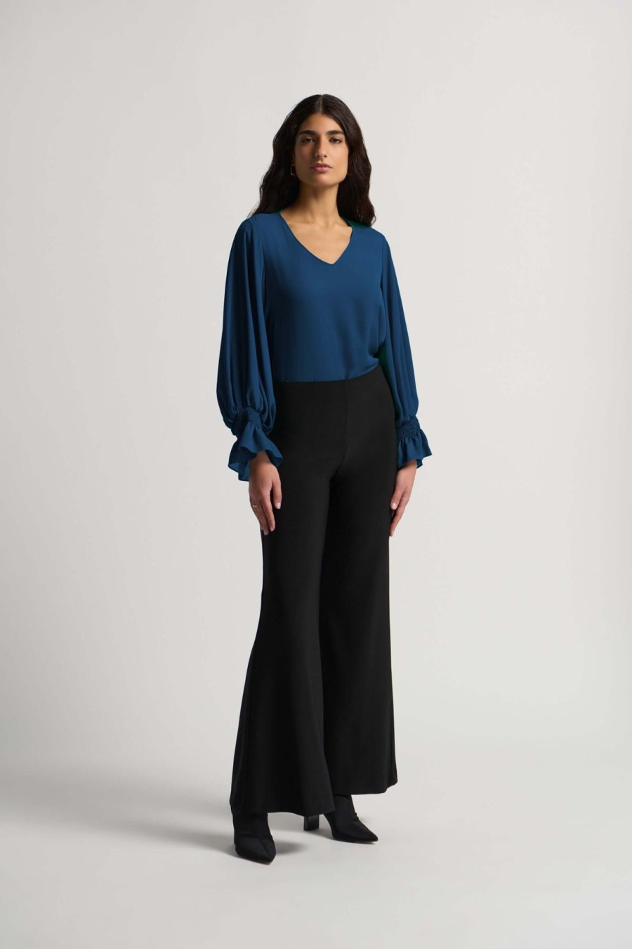 Women Joseph Ribkoff | Joseph Ribkoff Puffy Sleeve Top In Nightfall 233200