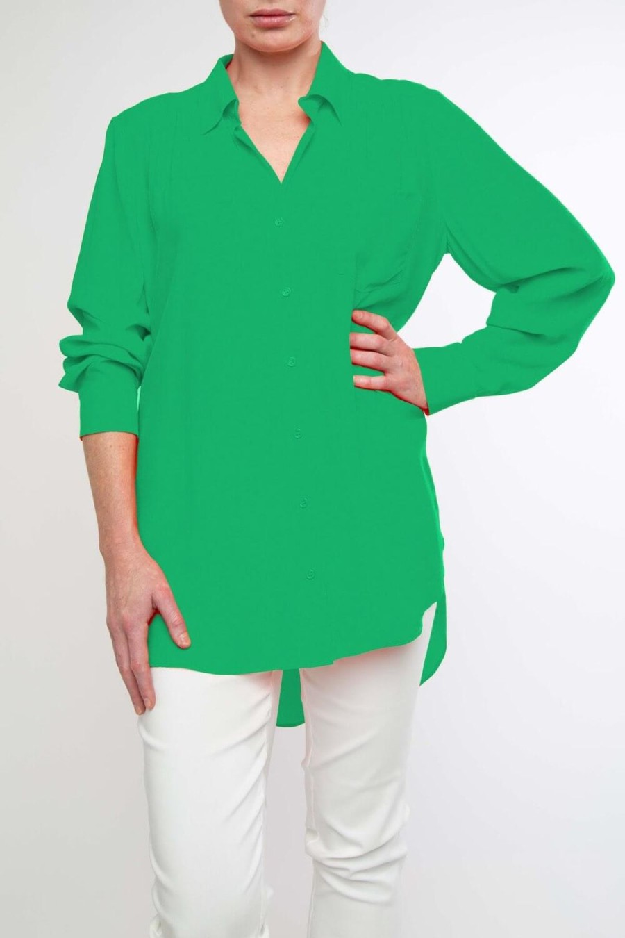 Women Ping Pong | Ping Pong Boyfriend Shirt In Jellybean Green