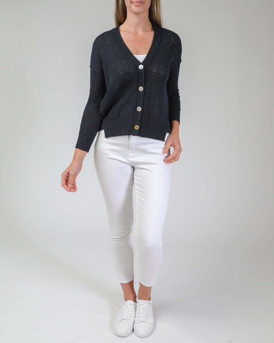 Women Jump | Jump Seam Detail Cardi In Ink