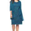 Women Layla Jones | Layla Jones Sequin Lace Dress & Jacket In Emerald