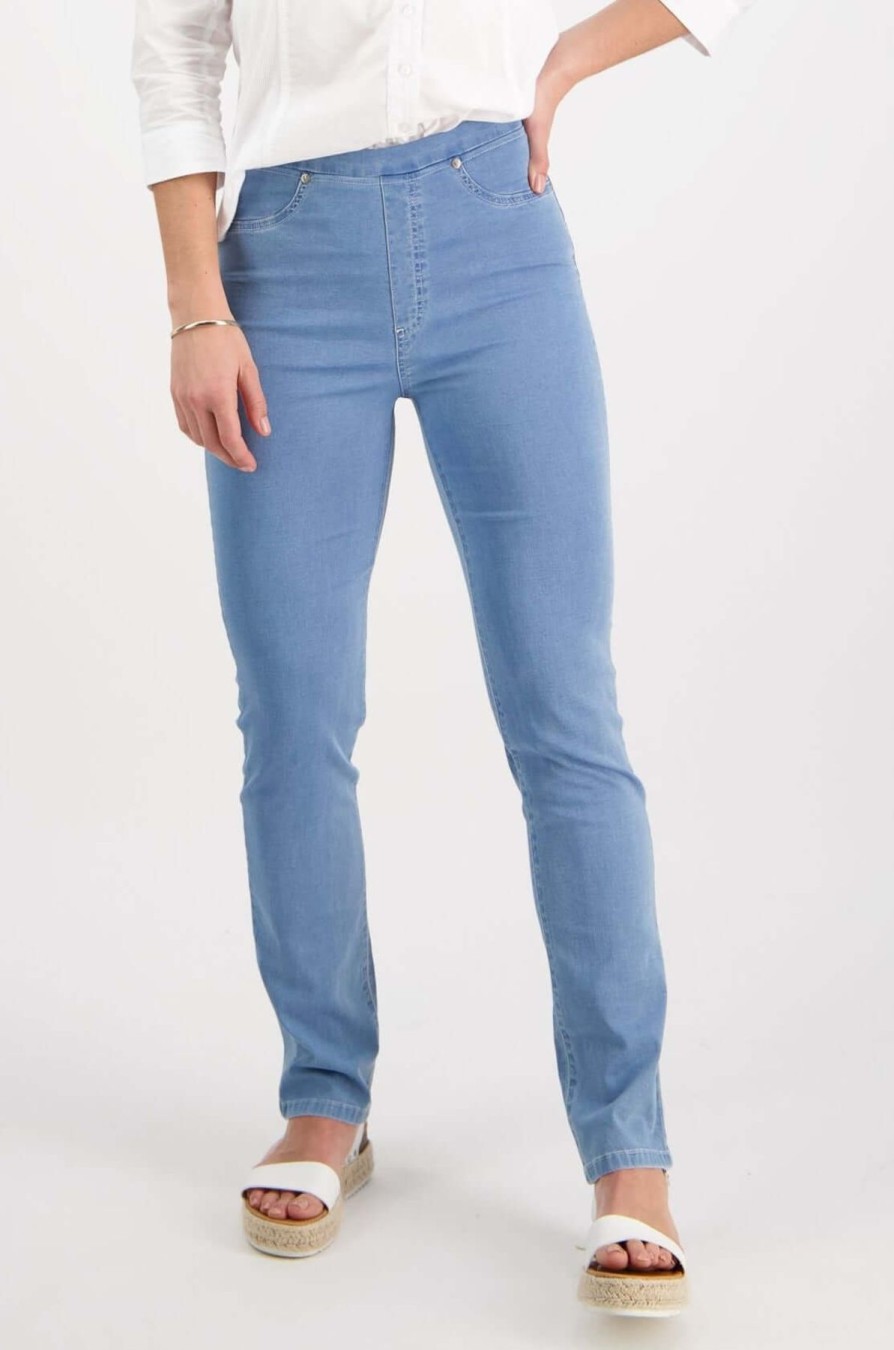 Women Vassalli | Vassalli Full Length Jean In Ice