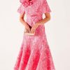 Women Sacha Drake | Sacha Drake Everlasting Blossom Dress & Cape Set In Blossom Jacquard