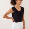 Women Yarra Trail | Yarra Trail Ruffle Tee In Black