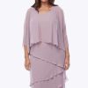 Women Layla Jones | Layla Jones Chiffon Dress & Shrug In Rose