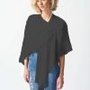 Women Joseph Ribkoff | Joseph Ribkoff Gauze Cover Up In Black 242056