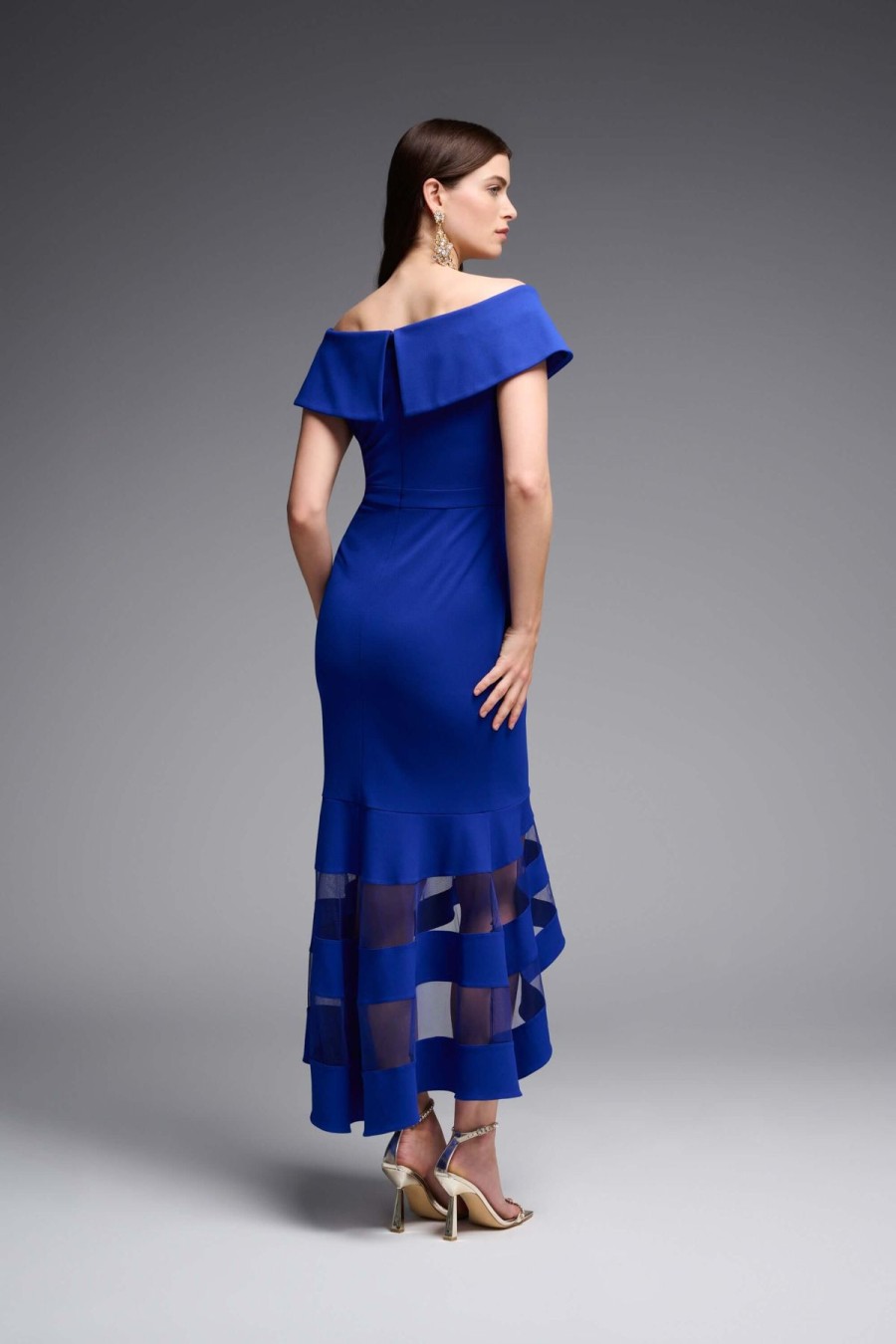 Women Joseph Ribkoff | Signature By Joseph Ribkoff Mermaid Gown In Royal Sapphire 223743Tt