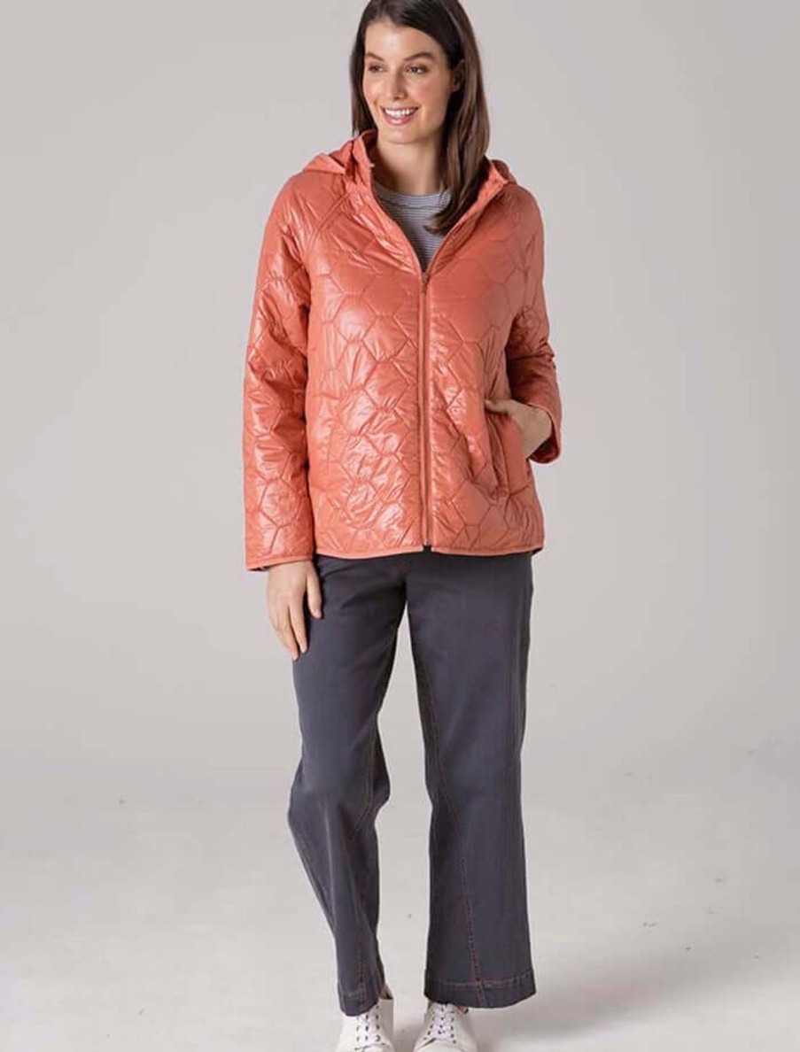 Women Yarra Trail | Yarra Trail Quilted Jacket In Terracotta