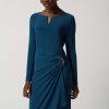 Women Joseph Ribkoff | Joseph Ribkoff Draped Buckle Dress In Nightfall 233131