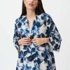 Women Joseph Ribkoff | Joseph Ribkoff Full Bloom Jacket In Blue Beige 232234