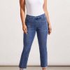 Women Tribal | Tribal Jeans Audrey Frayed Crop Jean In Dark Vintage