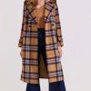 Women Staple the Label | Staple The Label Sabine Check Coat In Camel Check