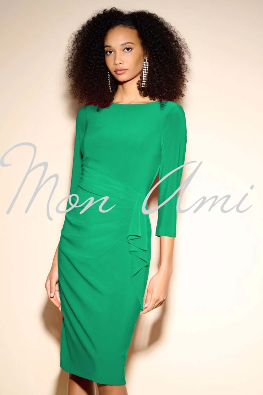 Women Joseph Ribkoff | Signature By Joseph Ribkoff Dress In True Emerald 233703