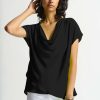 Women Joseph Ribkoff | Joseph Ribkoff Fit & Flare Top In Black 242027