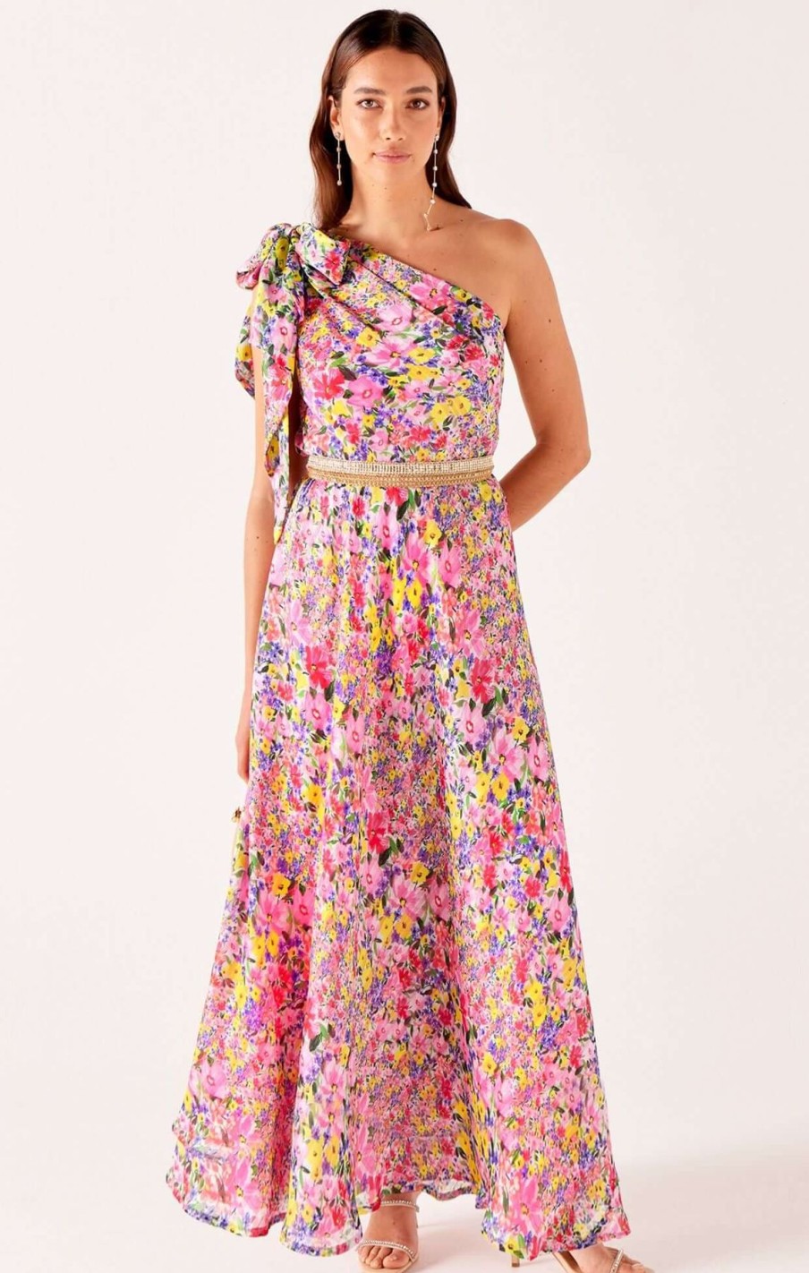 Women Sacha Drake | Sacha Drake Garden In The Sky Maxi In Pink Floral