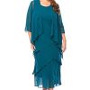 Women Layla Jones | Layla Jones Chiffon Dress & Jacket In Emerald