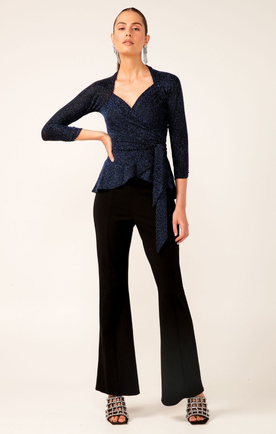 Women Sacha Drake | Sacha Drake Riverfire Wrap Top In Sapphire