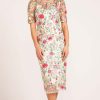 Women Sacha Drake | Sacha Drake Mademoiselle Dress In Pink Green Flower