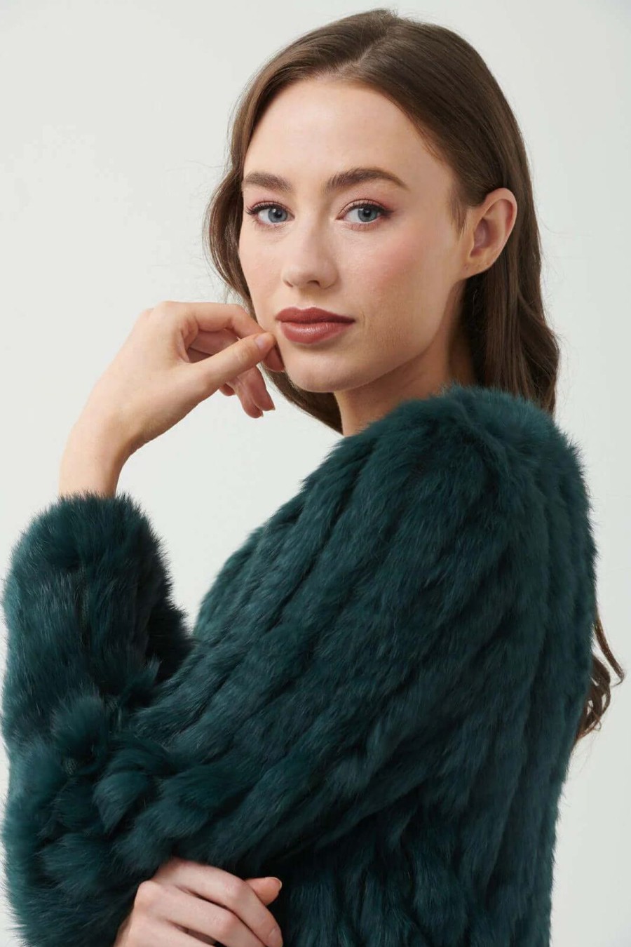 Women 365 Days | 365 Days Rabbit Fur Short Jacket In Forest