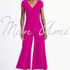 Women Joseph Ribkoff | Joseph Ribkoff Palazzo Jumpsuit In Ultra Pink 241274