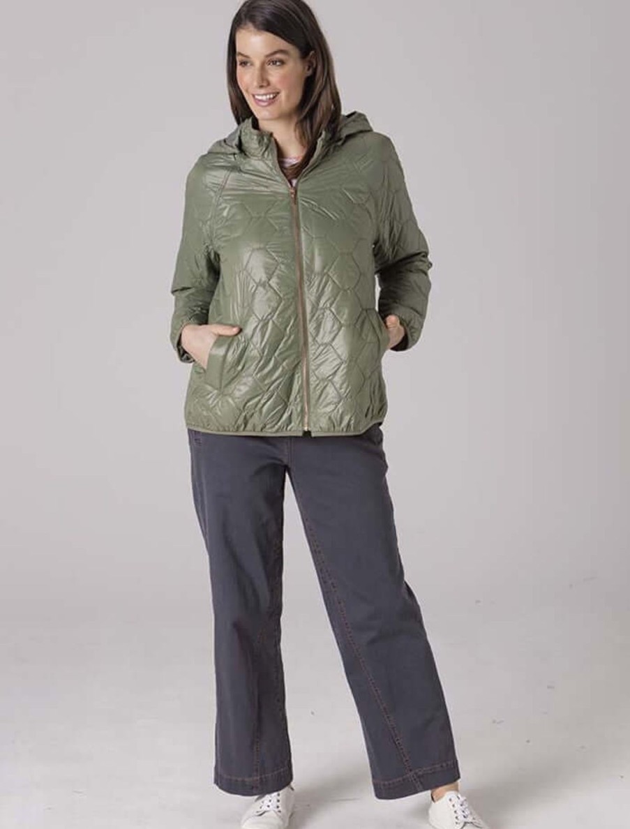 Women Yarra Trail | Yarra Trail Quilted Jacket In Beanstalk