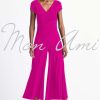 Women Joseph Ribkoff | Joseph Ribkoff Palazzo Jumpsuit In Ultra Pink 241274