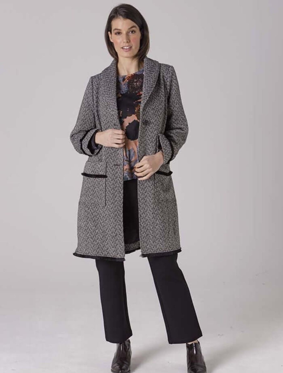 Women Yarra Trail | Yarra Trail Long Coat In Granite