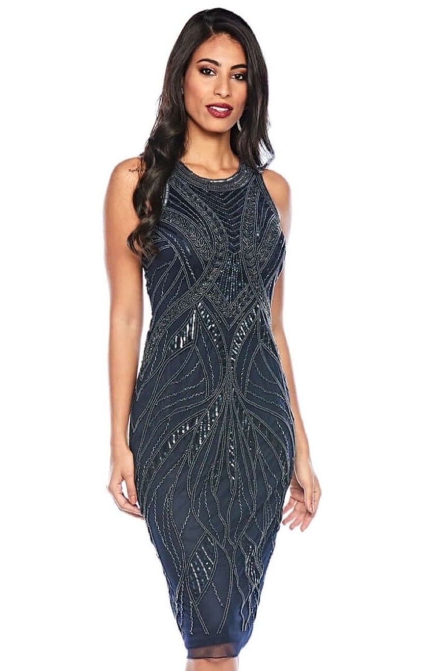 Women Zaliea | Zaliea Starlight Dress In Midnight