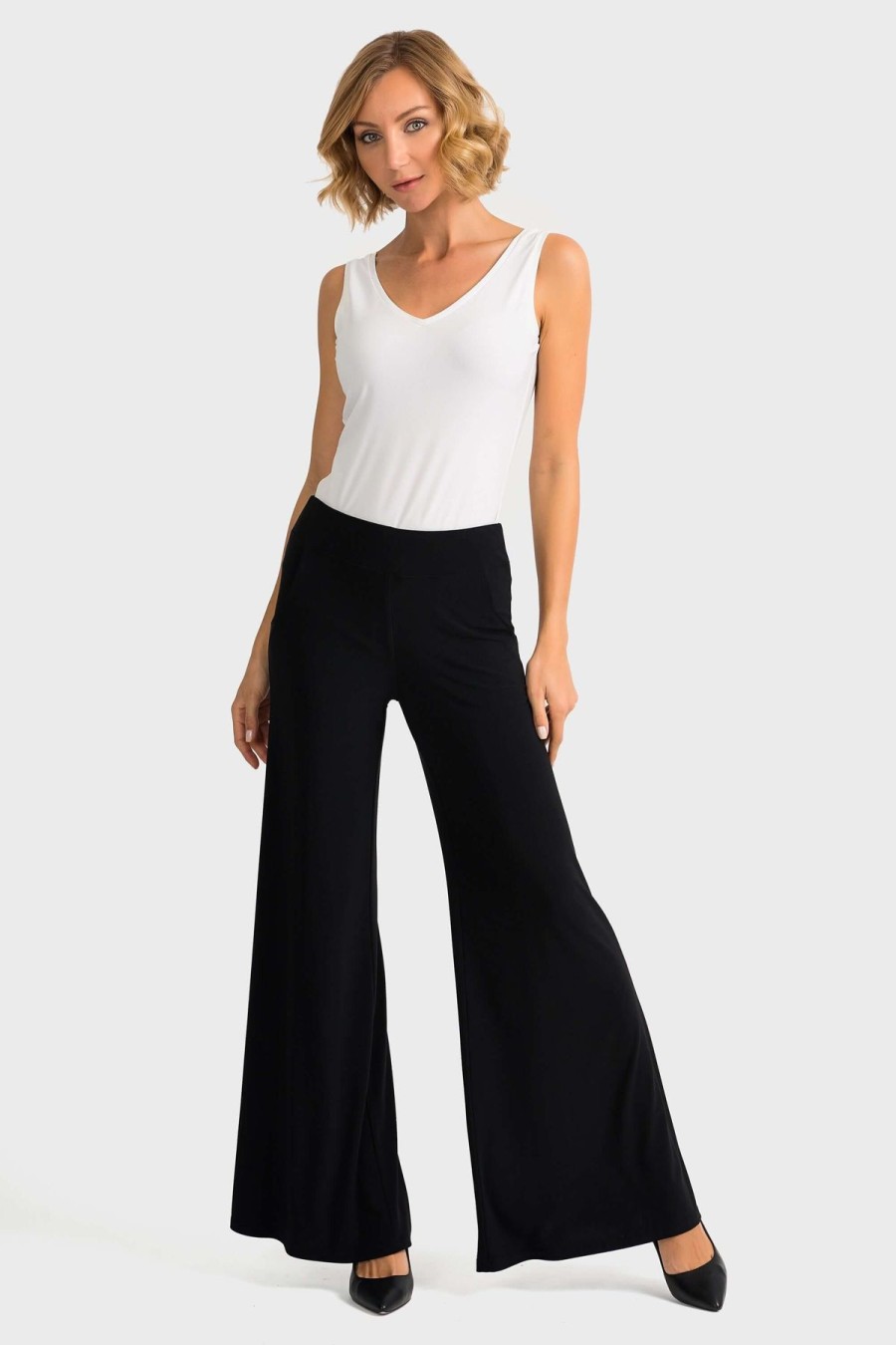 Women Joseph Ribkoff | Joseph Ribkoff Classic Palazzo Pant In Black 161096