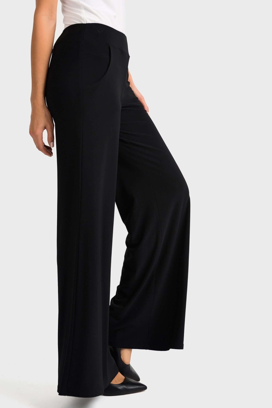 Women Joseph Ribkoff | Joseph Ribkoff Classic Palazzo Pant In Black 161096