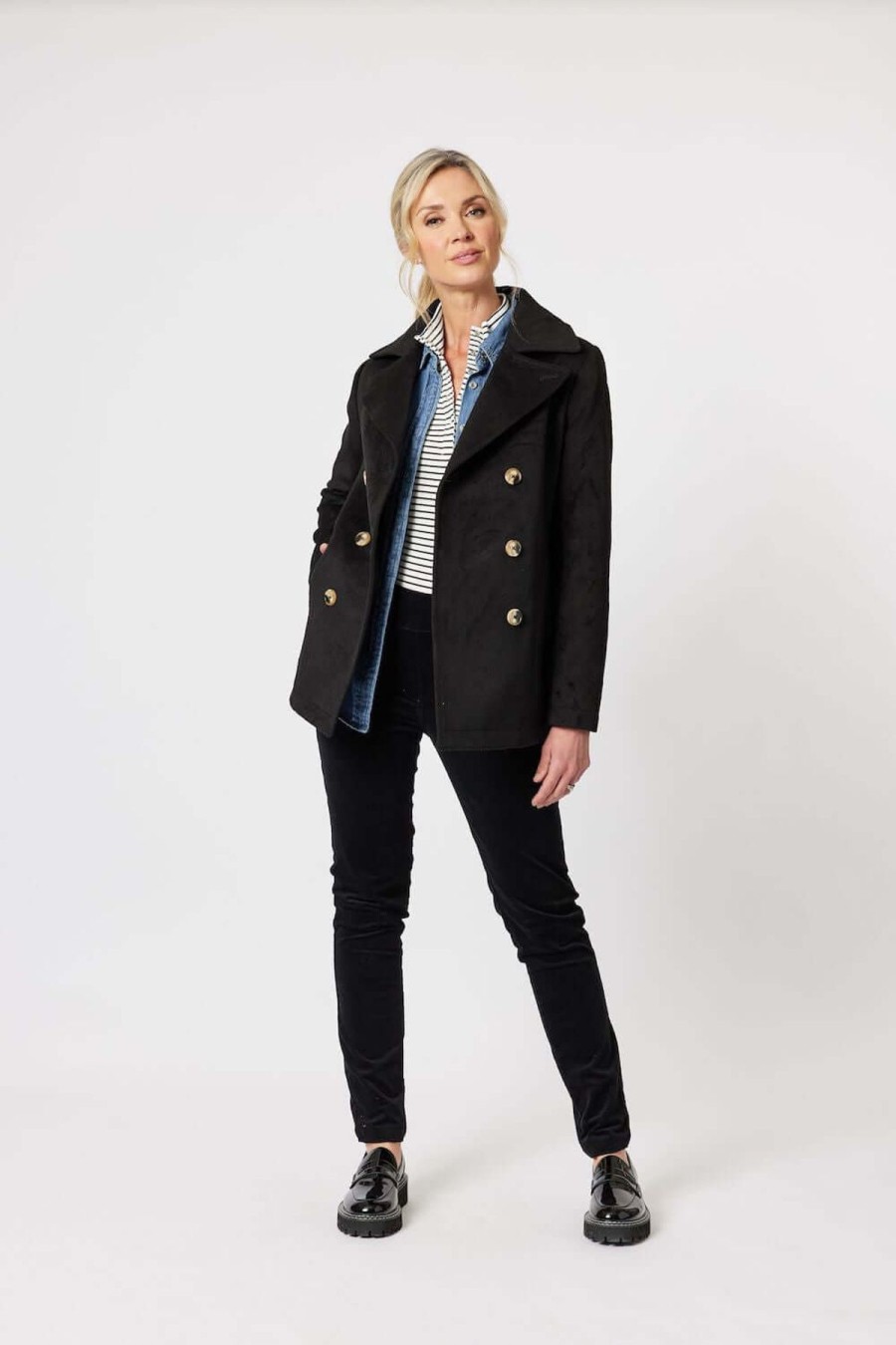 Women Gordon Smith | Gordon Smith Melton Coat In Black