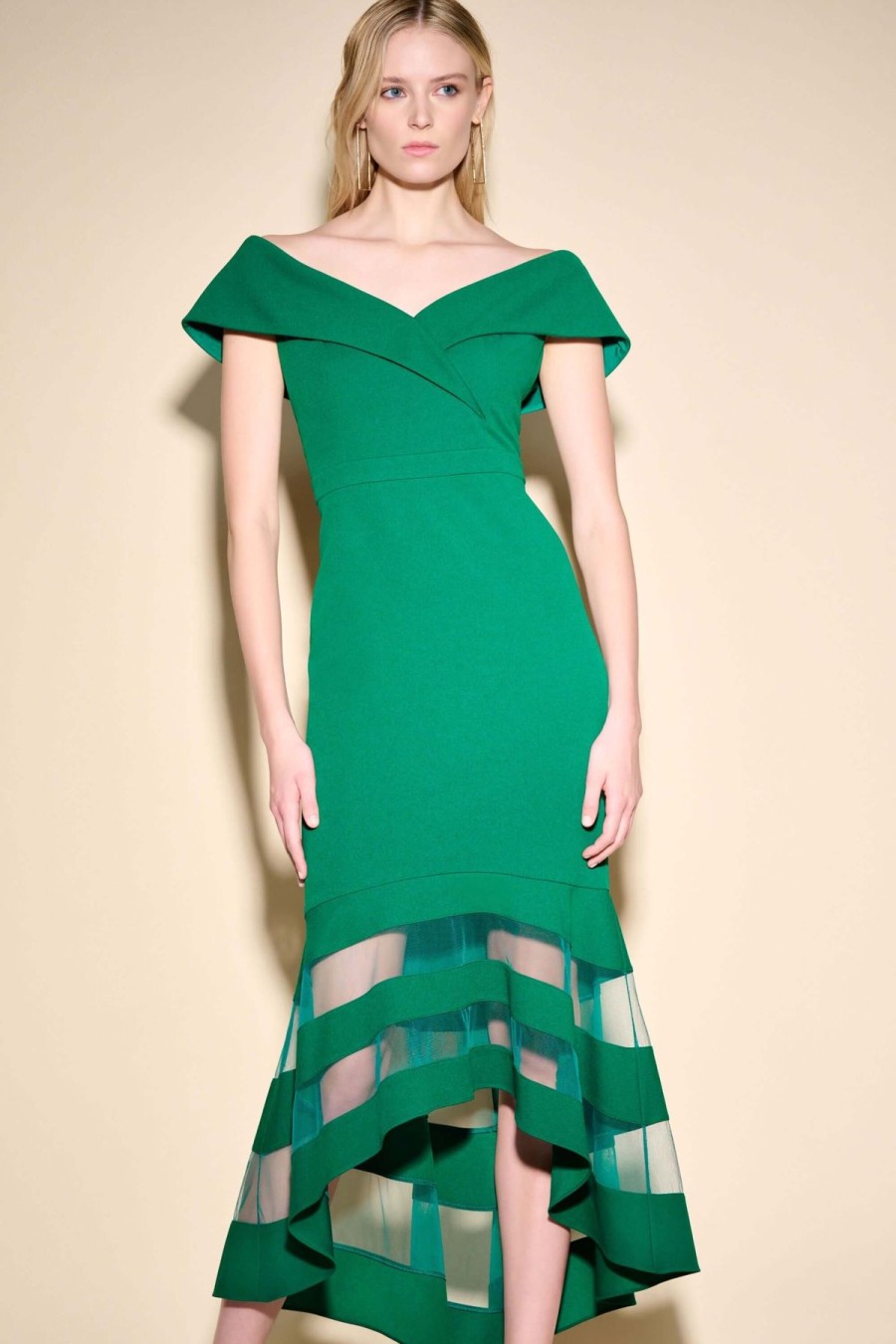 Women Joseph Ribkoff | Signature By Joseph Ribkoff Mermaid Gown In True Emerald 223743Tt