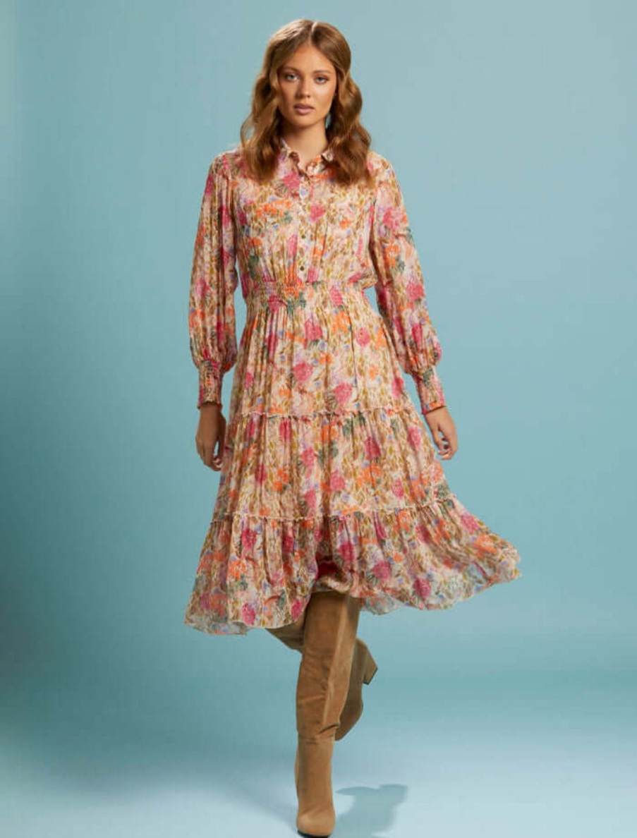 Women Fate & Becker | Fate & Becker Another Love Midi Shirt Dress In Vintage Floral