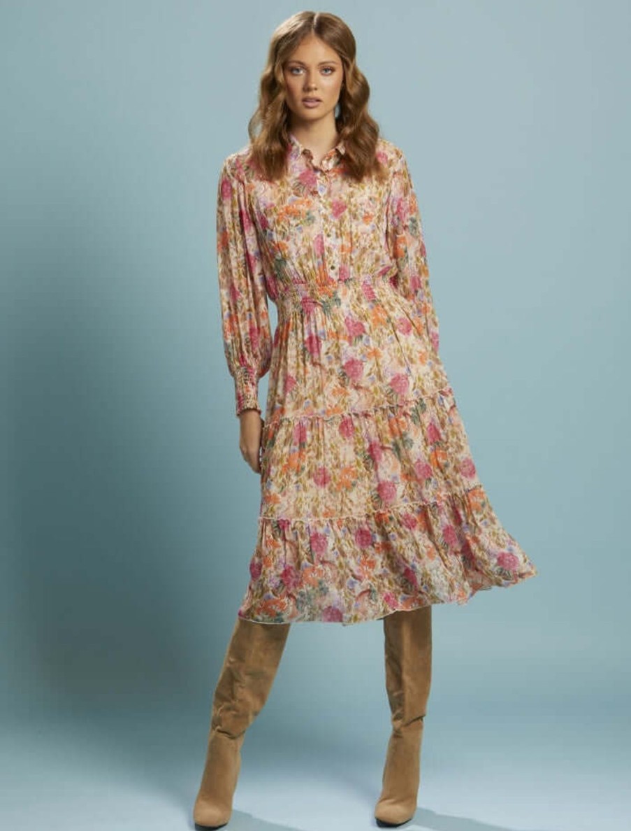 Women Fate & Becker | Fate & Becker Another Love Midi Shirt Dress In Vintage Floral