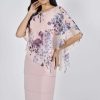 Women Frank Lyman | Lyman By Frank Lyman Cape Dress In Pink Violet 222264