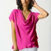 Women Joseph Ribkoff | Joseph Ribkoff Fit & Flare Top In Ultra Pink 242027