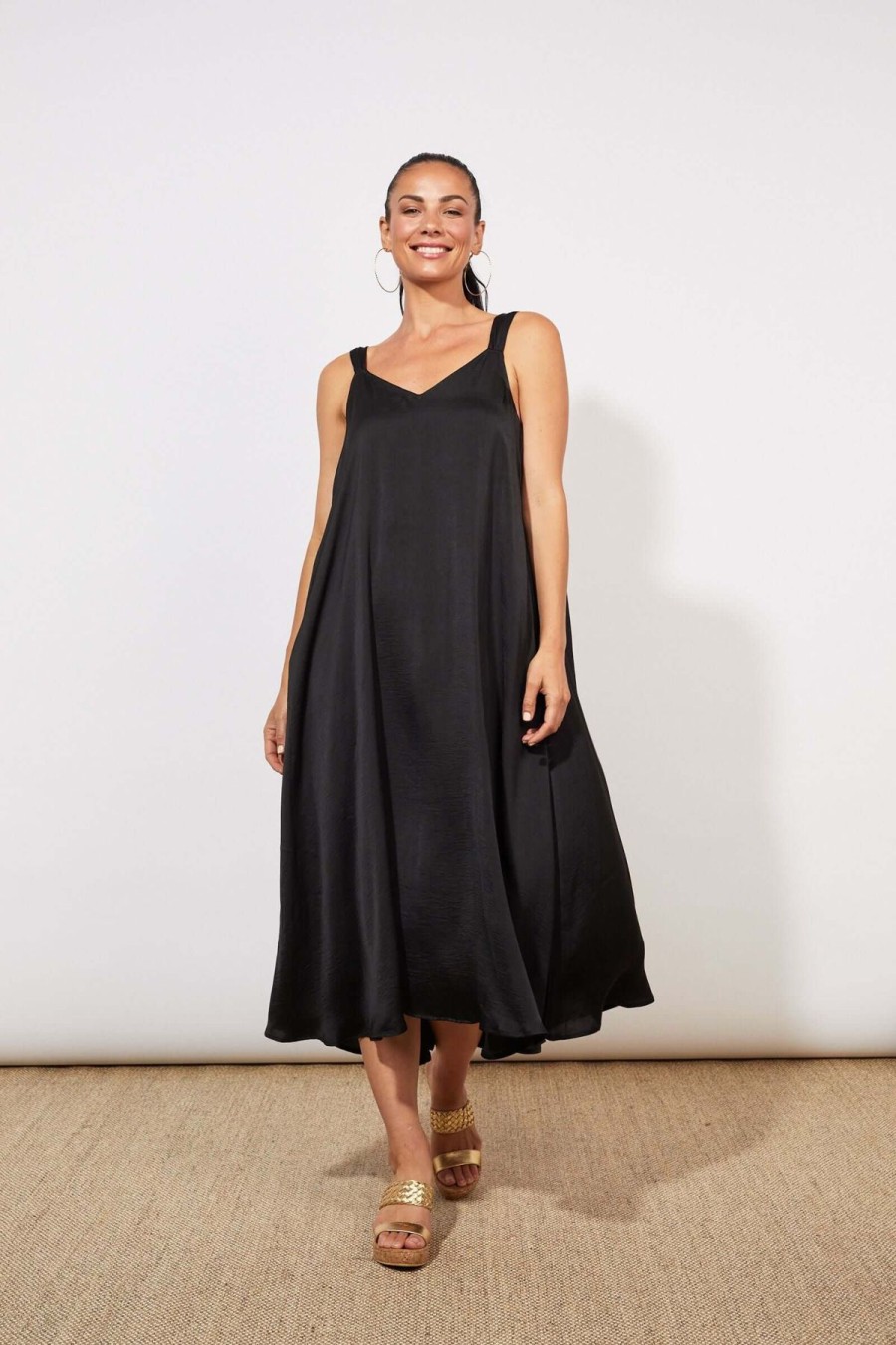 Women Haven | Haven Barbados Tank Maxi In Jet Black