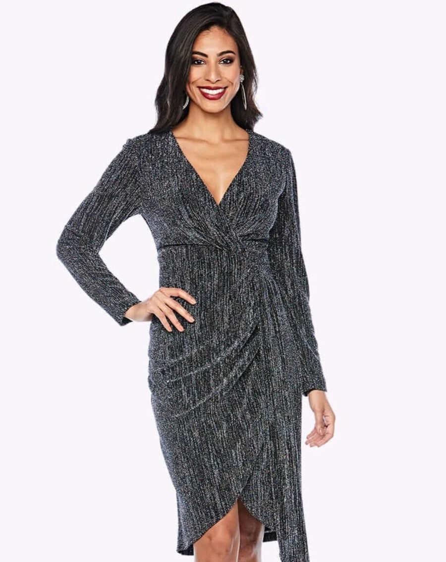 Women Zaliea | Zaliea Sparkle Dress In Midnight