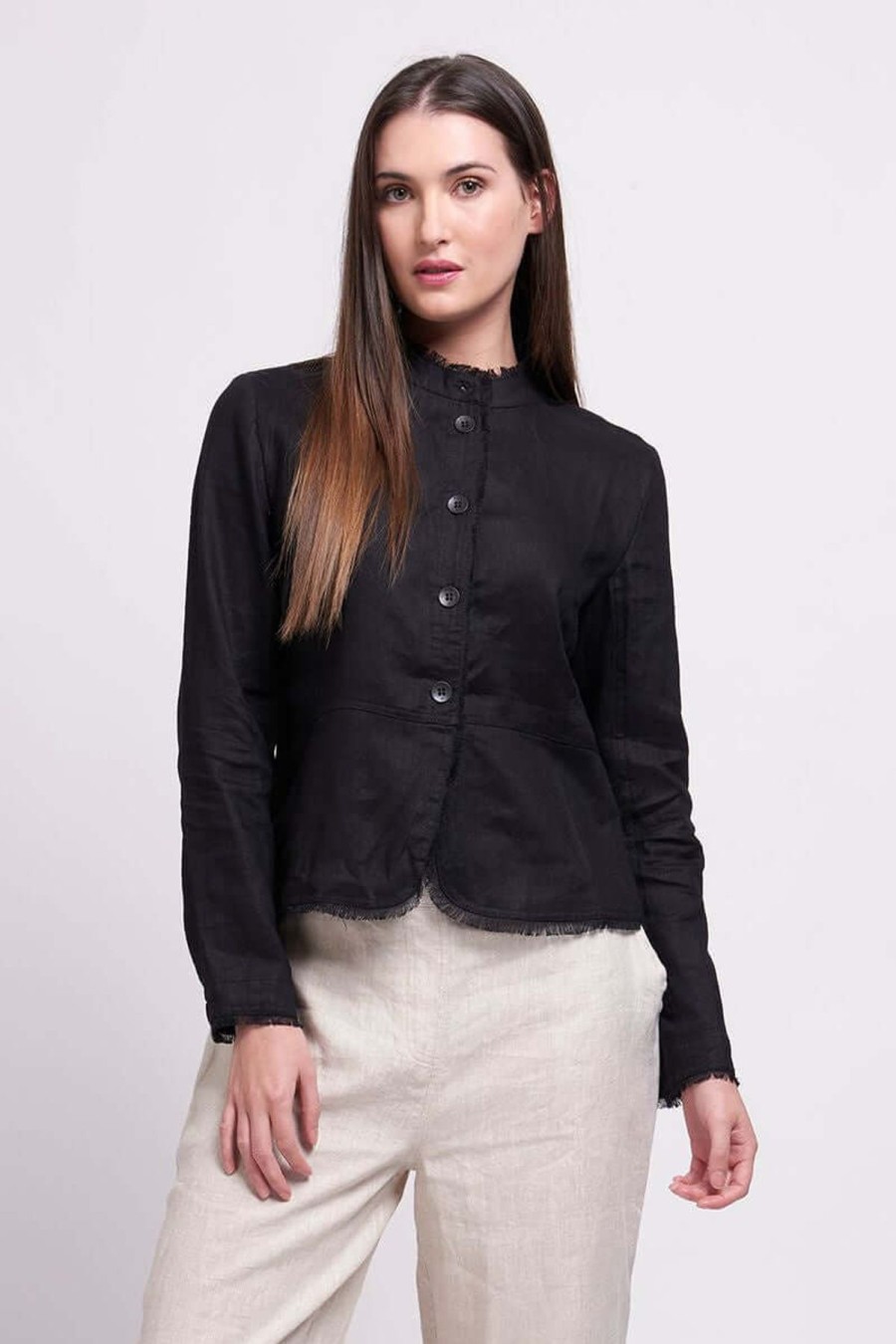 Women Foil | Foil Don'T Be A-Frayed Jacket In Black