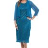 Women Jesse Harper | Jesse Harper Sequin Dress & Bolero In Sapphire