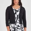 Women Vassalli | Vassalli Linen Mix Knit Cardi In Black