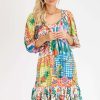 Women Lula Life | Lula Life Tropical Shirred Dress