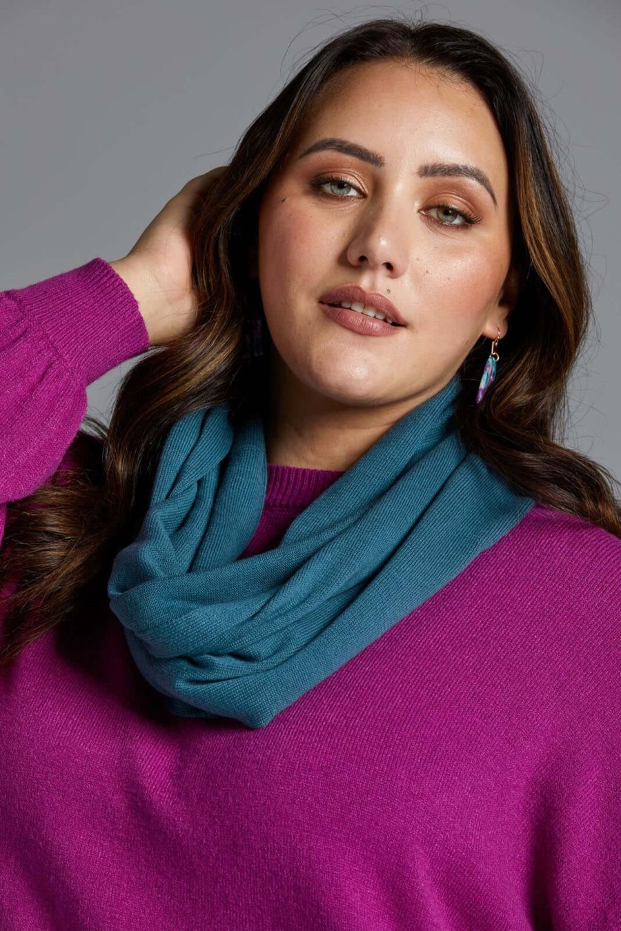 Women Eb & Ive | Eb & Ive Cleo Snood In Teal