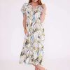 Women Yarra Trail | Yarra Trail Layered Leaf Dress