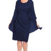 Women Layla Jones | Layla Jones Embroidered Lace Dress & Jacket In Midnight