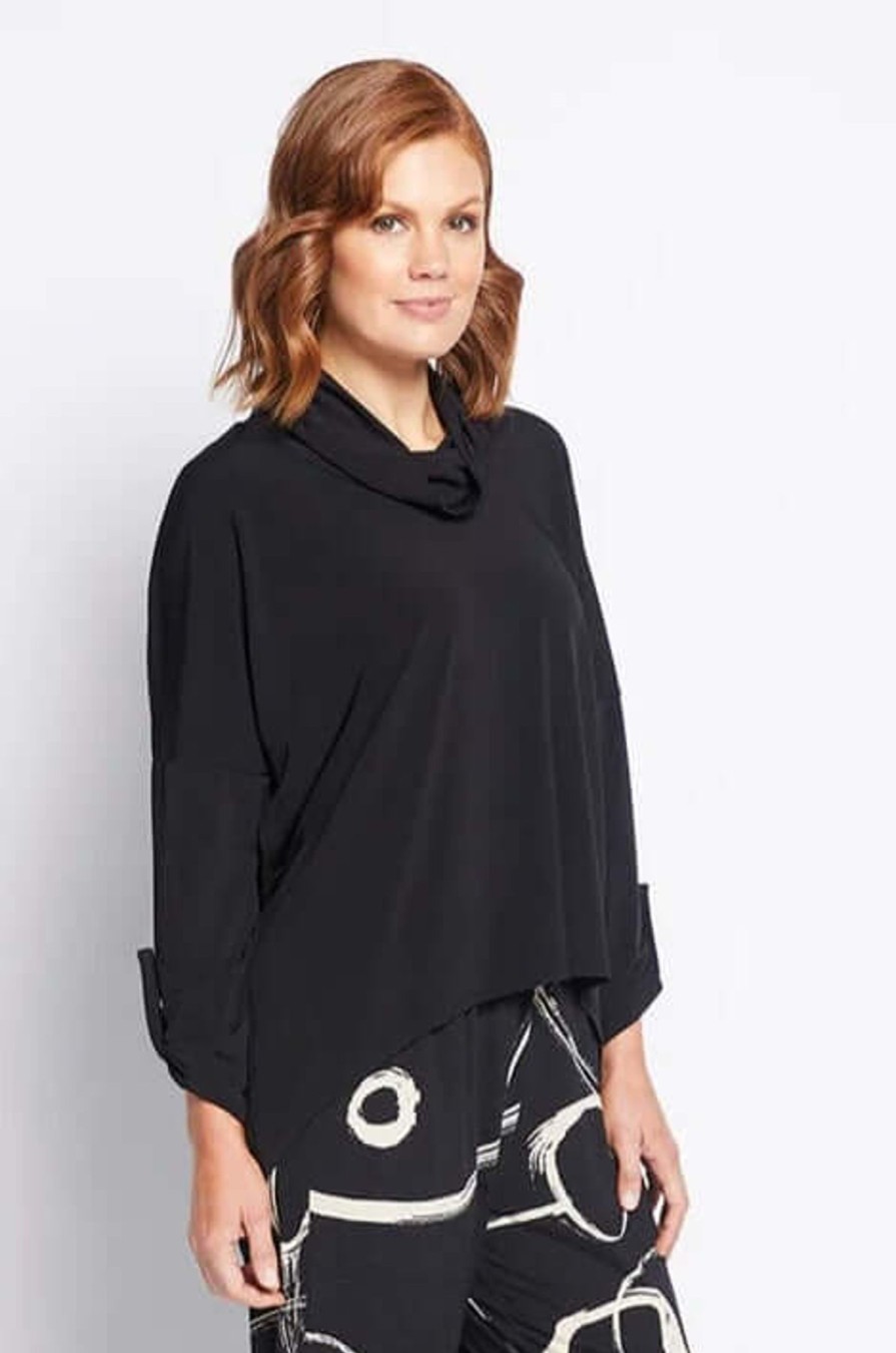 Women Philosophy | Philosophy Willow Cowl Neck Tunic In Black