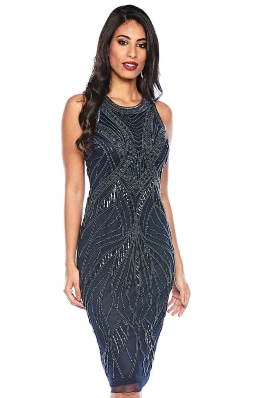 Women Zaliea | Zaliea Starlight Dress In Midnight